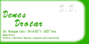 denes drotar business card